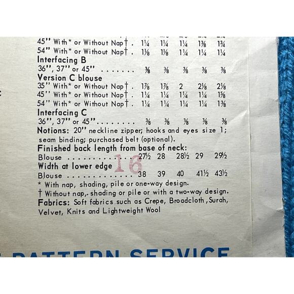 Vogue Pattern 7607 tank top blouse tunic size 14 - Picture 6 of 7